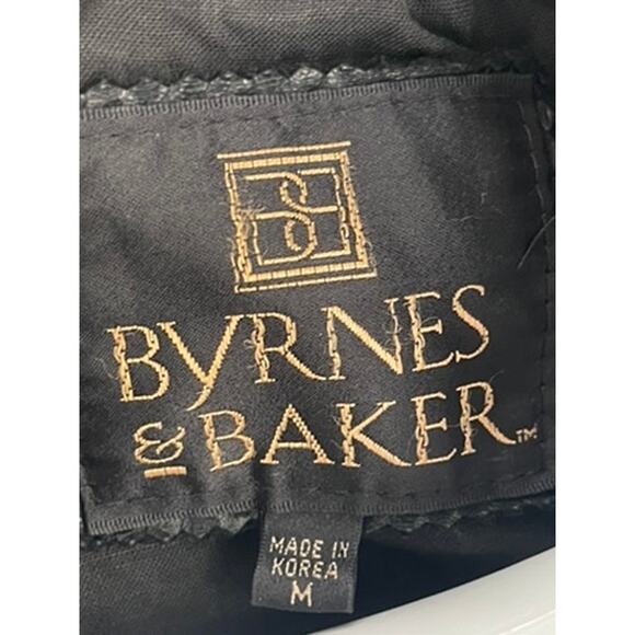 Vintage Byrnes & Baker Black Leather Bomber Jacket Men’s M 80s 90s Moto Biker - Picture 2 of 13